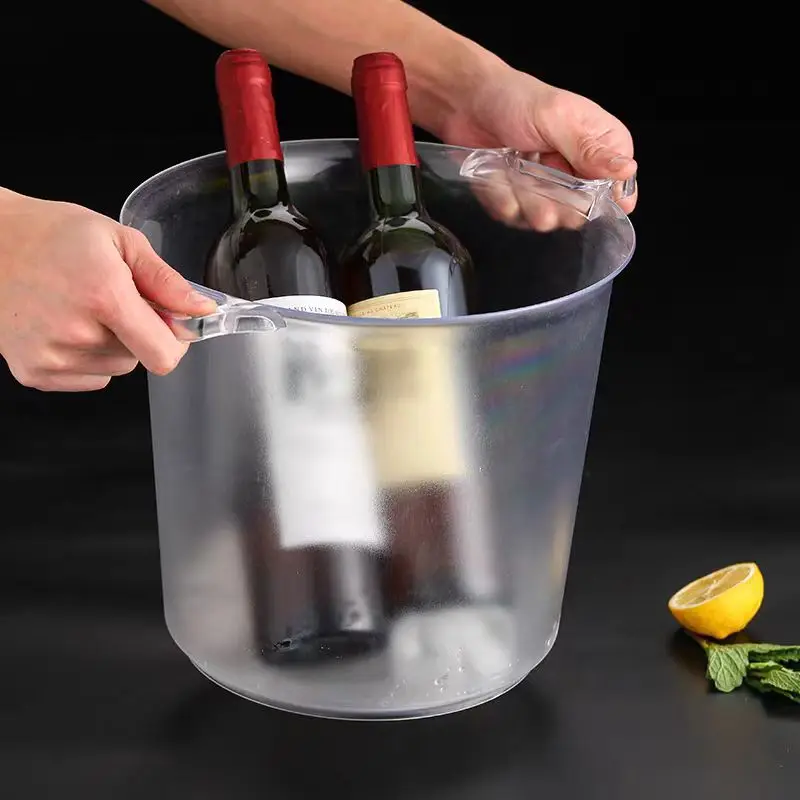 Ps Clear Plastic 6l Ice Bucket Wine & Beverage Cooler For Parties For
