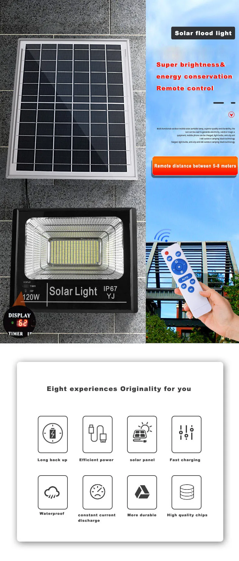 MAYBAT Garden IP65 outdoor waterproof 200w Aluminum solar led flood light price - ANKUX.COM