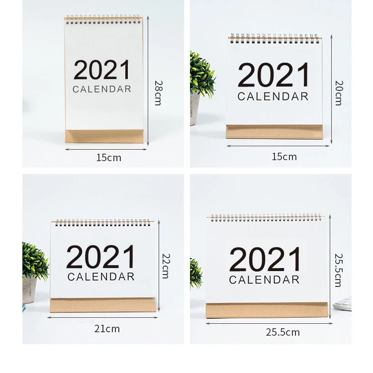 2020 Customized Table Calendar High Quality Cheap Creative Design Printing Stand Desk Calendar