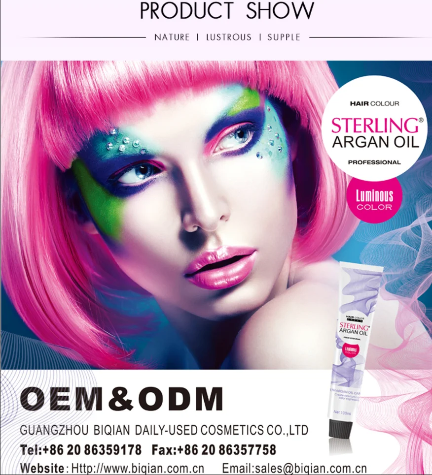 Professional Hair Color Cream Without Ammonia With Oxygen For Salon Use