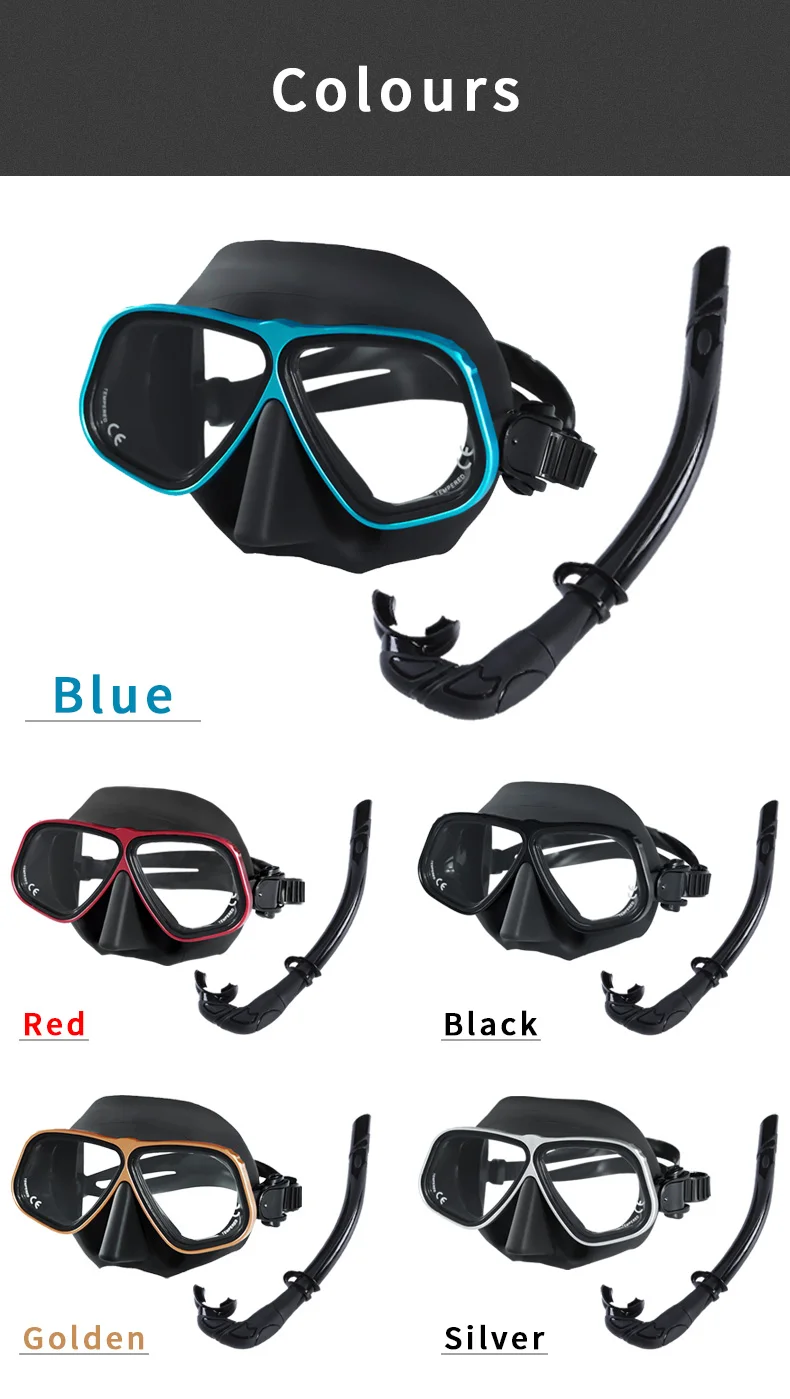 Manufacturer Rubber Diving Mask Snorkel Set With Eva Case Freediving