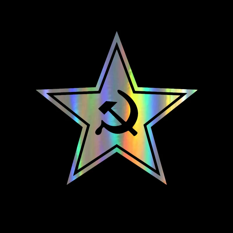 7x 15cm 有趣的星形贴纸镰刀和锤子卡通汽车贴纸汽车贴花摩托车乙烯