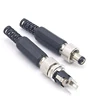 WHITE DC Power Plug 2.5 x 5.5mm Male & 5 x Matching Metal Panel Mount Socket