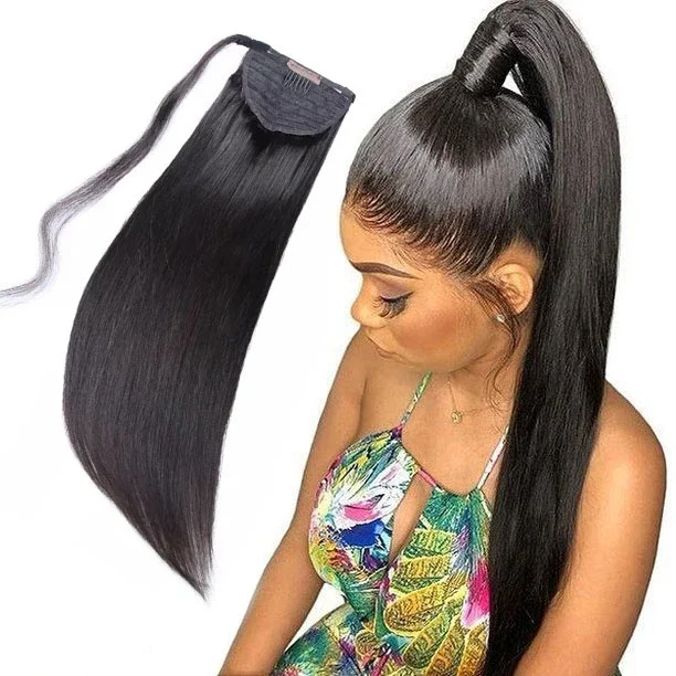 
Hot Beauty 10-30 Inch Silky Straight Virgin Hair Ponytail Hair Extensions Ponytail Human Hair 