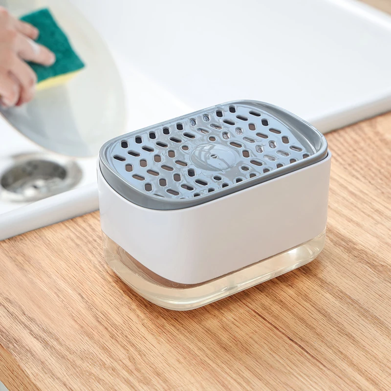 New Arrival Creative Kitchen Soap Dispenser Box Sponge Holder Pump ...