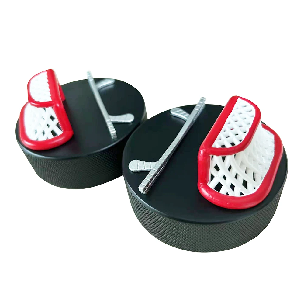 Description Picture 3 of itemNovelty Ice Hockey Puck Resin Gift Mobile Phone Holder Hockey Goal Universal Display Phone Holder