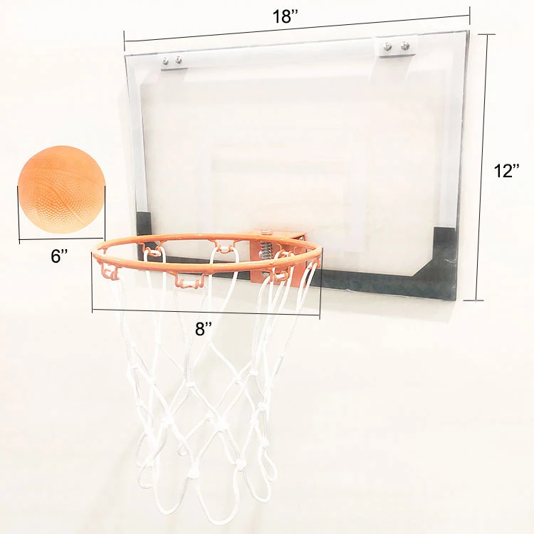 Hot Sale Wall Mounted Portable Ring With Backboard Set Basketball