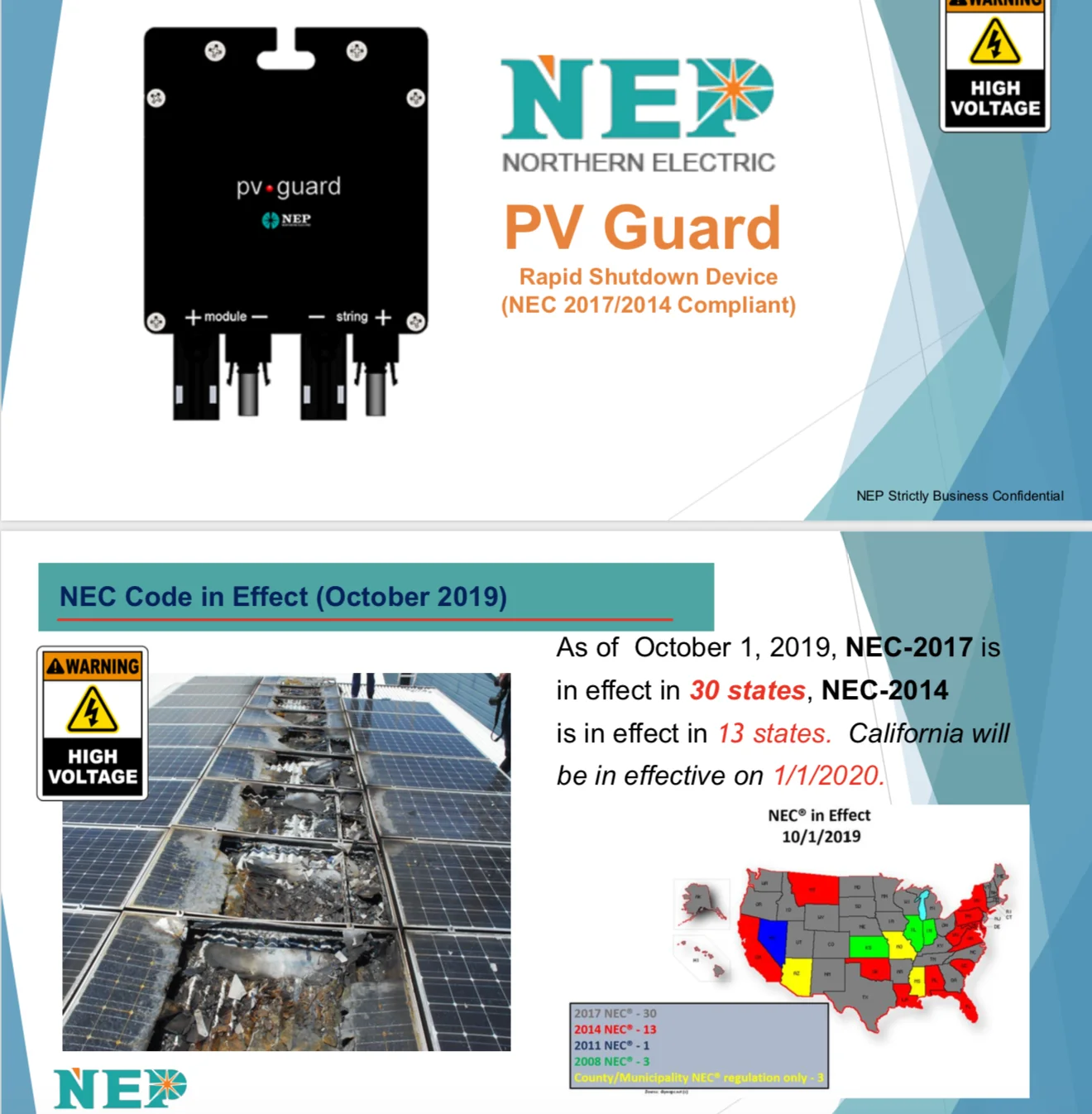 fire switch off  rapid shut down RSD for NEC2017