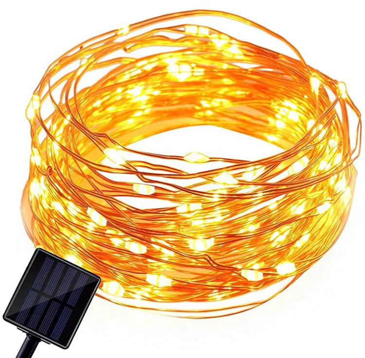 Amazon Best Selling 72FT 22 Meters 200 Counts Solar Fairy Lights With Copper Wire Wireless