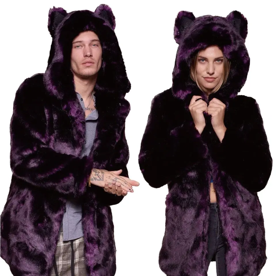 Factory Outlet Men's Faux Fur Coats Fur Coats Men's Luxury Winter Warm