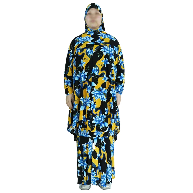 Abaya Fleurie Traditionnelle – Robe Islamique Imprimée 3XL – Grossiste Turquie Grossiste Turquie