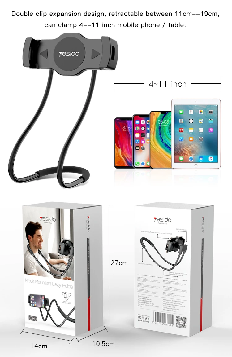 Multifunction Bed Desktop Mobile Phone Bracket Mount Flexible Long Arm Neck Lazy Tablet Cell Phone Holder