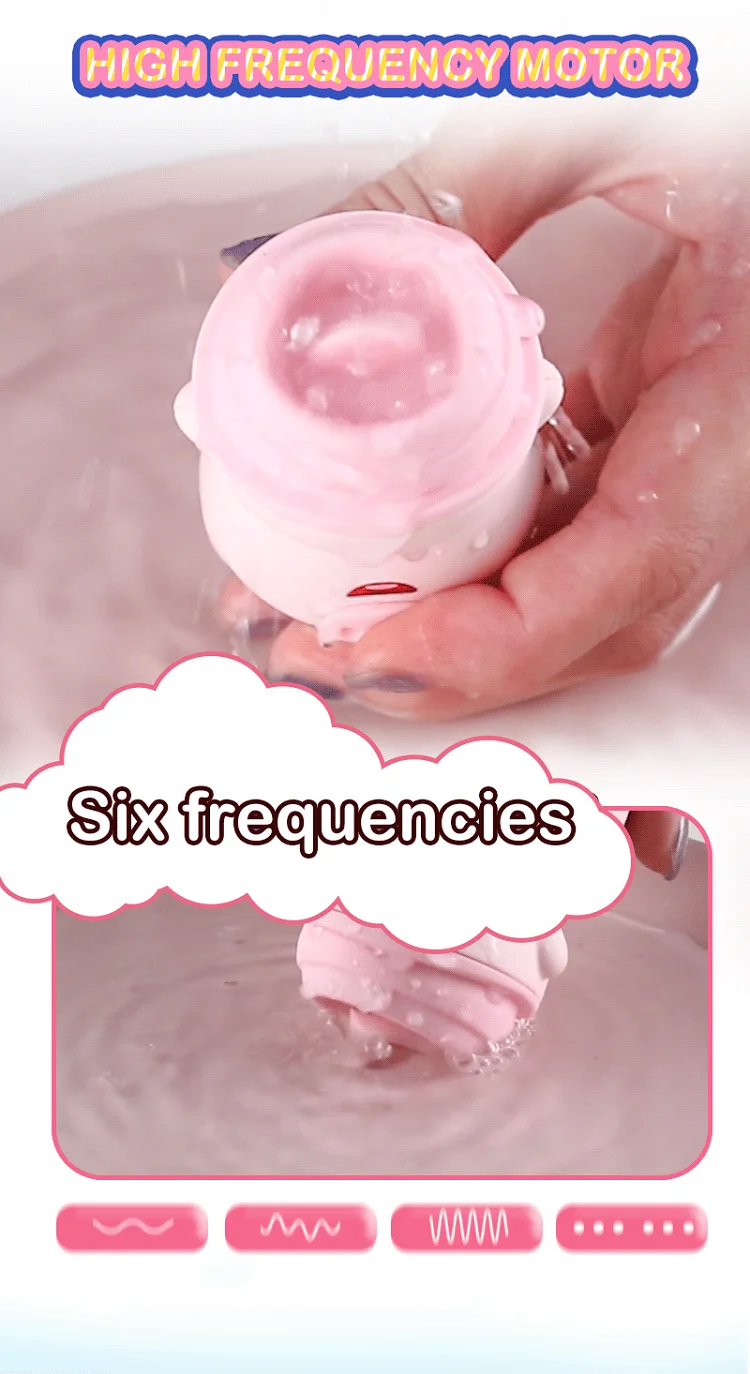 Vibration mode indicator display on tongue-licking vibrator