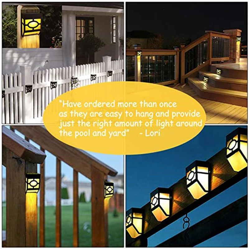 Solar Rgb Floor Fence Outdoor Deck Lights Decorative Landscape Lighting