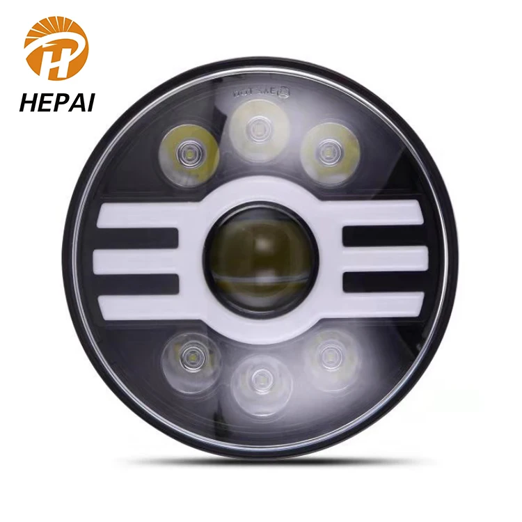 Easy mounted truck offroad waterproof headlight round 65W auto lamp 12V 7 inch led work light
