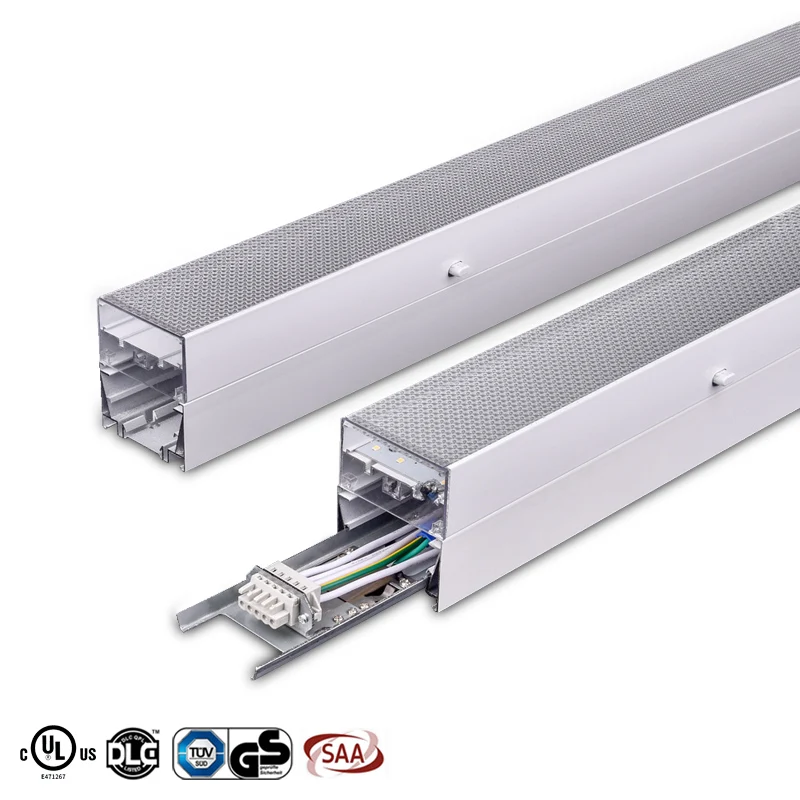 45W 60W Supermarket linkable led lights 4ft Industrial Trunking System LED Linear Connectable Aluminum led linear light
