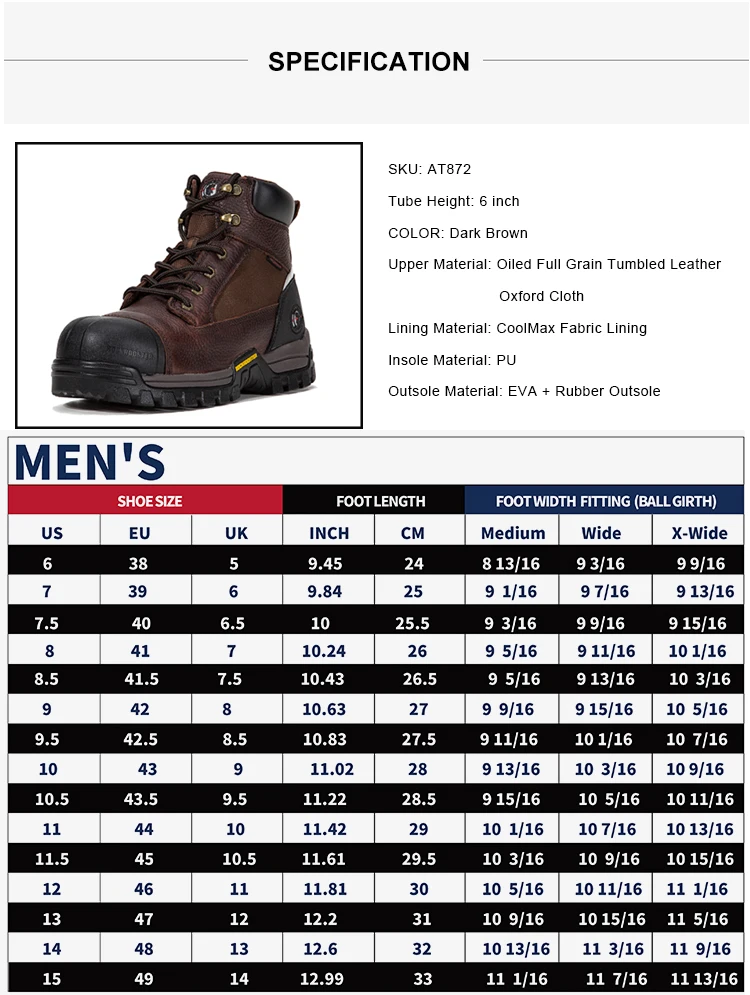 Rockrooster Fashionable Men's Boots Waterproof Shoes Men Genuine ...