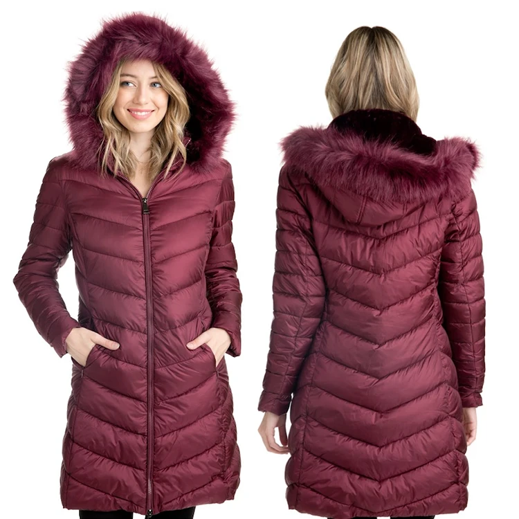 
Comfortable Slim Womens Winter Ladies Long Lightweight Down Jacket 
