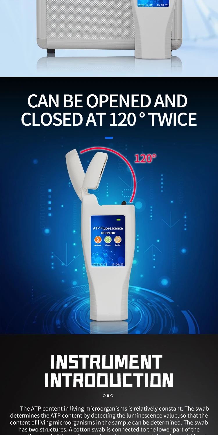 Surface Cleanliness Tester Atp Fluorescence Detector Hotel Uses