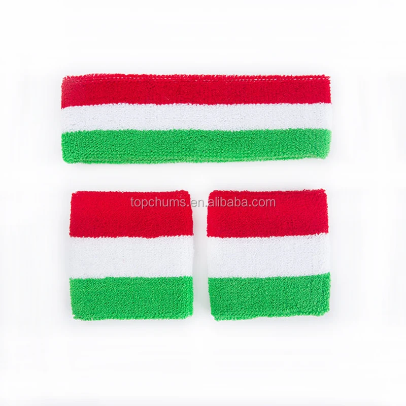 create tennis elastic custom terry sweat wristband sweatband with logo promotional