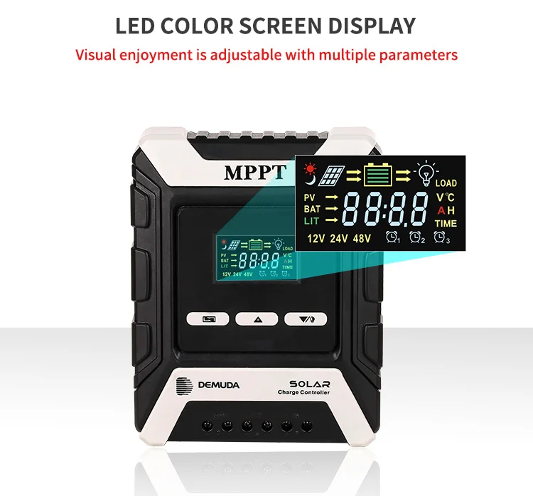 High Quality voltage 10A20A30A40A50A60A 12v24v48v MPPT solar charge controller