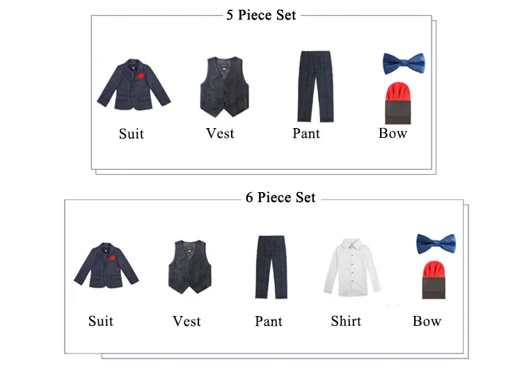 Performance wear kids gentleman boy children's clothing suit sets