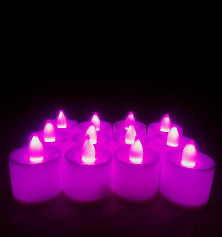 Free shipping Rechargeable 3D moving wick flickering flame flameless led candles plastic tea lights