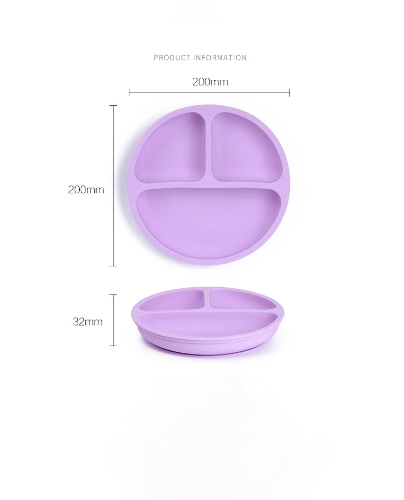 Silicone Baby Suction Bowl Children Table Placemat Silicone Baby Suction Plate