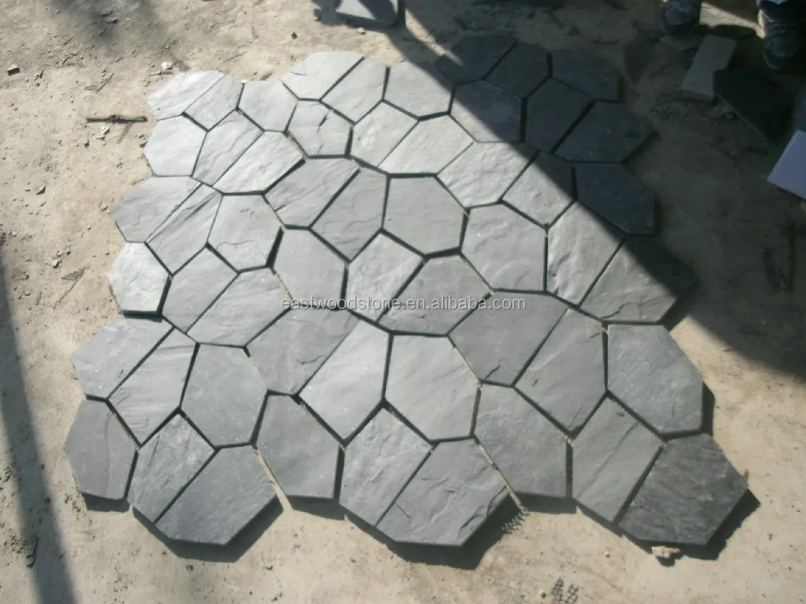 irregular flagstone black slate floors, View irregular flagstone ...