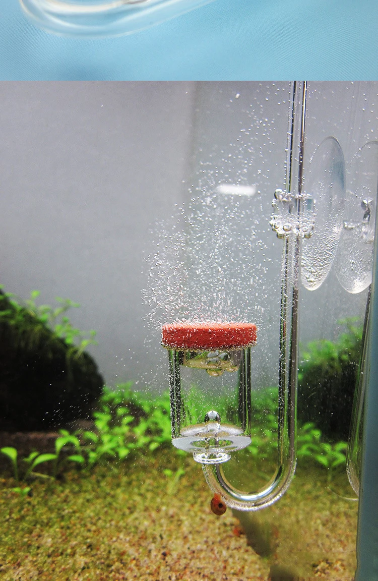 新水族鱼缸配件鱼缸co2 透明米泡沫细化剂扩散器喷雾器