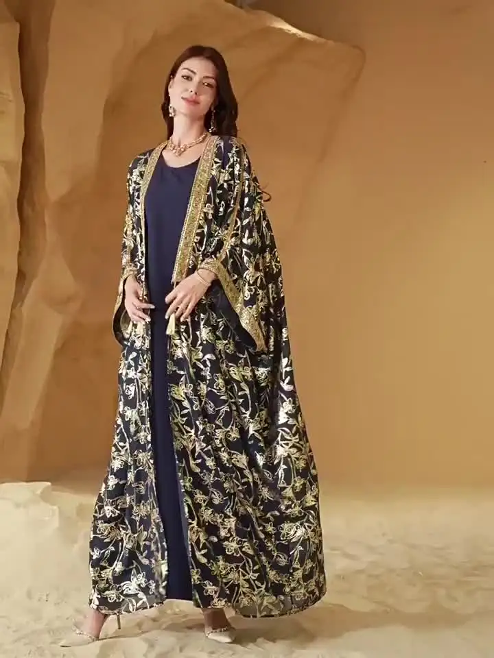 Hot Selling Eid Loose Woman Dresses New Arrivals Muslim Abaya Dress Clothing Dubai Islamic Clothing Hot Selling Eid Loose Woman Dresses New Arrivals Muslim Abaya Dress Clothing Dubai Islamic Clothing