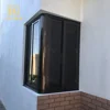 Made in china corner window design brown tinted glass cheap price aluminium sliding window for philippines