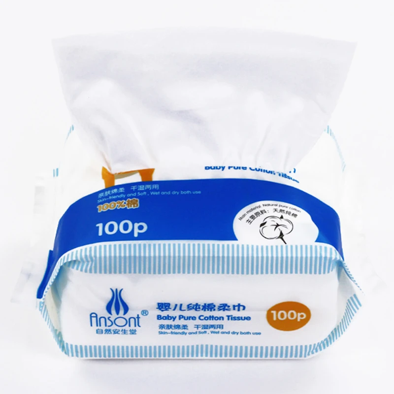 Disposable Cleansing Cloths Baby Child Dry Wipe Soft Cotton Baby Cloth