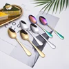 cheap custom metal stainless steel silver gold small tea spoon gift set