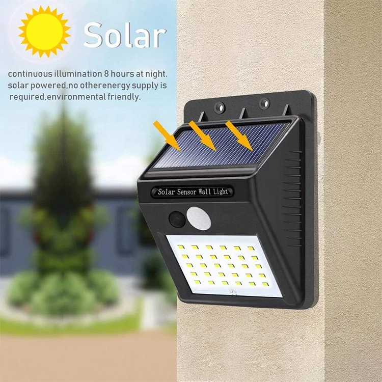 Factory Outlet Wholesale Low Price Waterproof Wireless Motion Sensor Detected Wall Lamp Solar Security Lights Outdoor