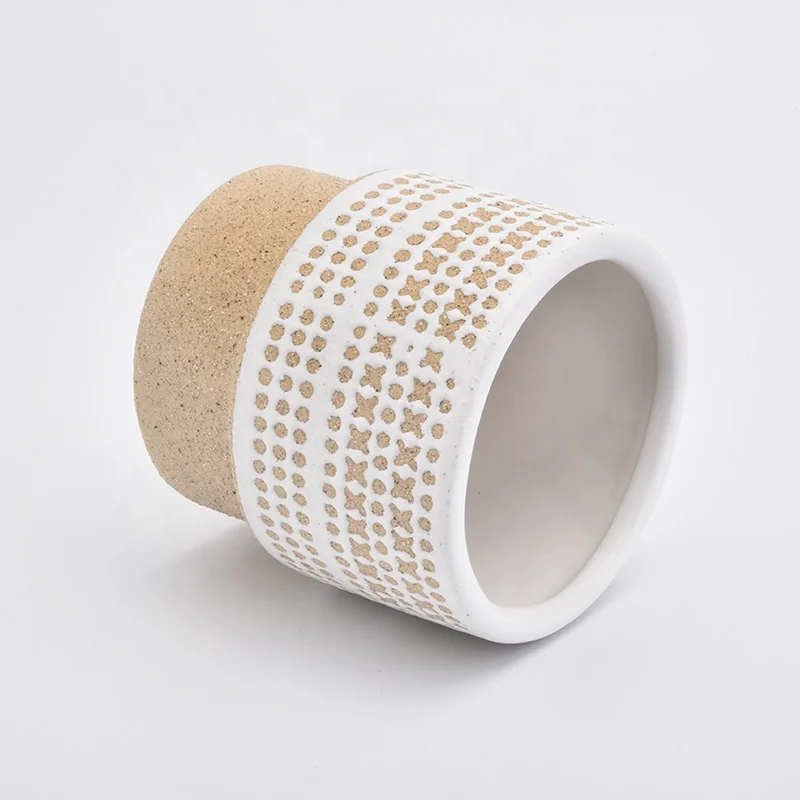 Heat resistant ceramic candle jars decorative candle holder wholesales