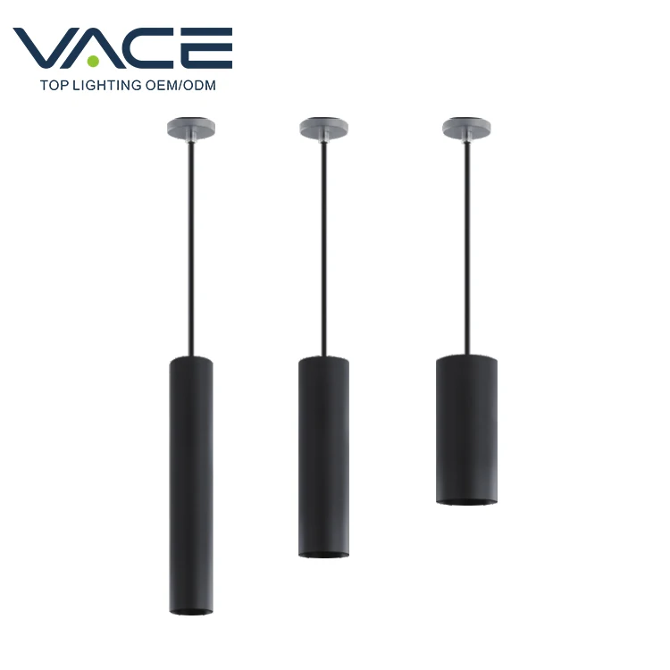 VACE Factory Price Modern Simple 12  20 30 Watt Industrial Round Black Hanging Led Lamp Pendant Light
