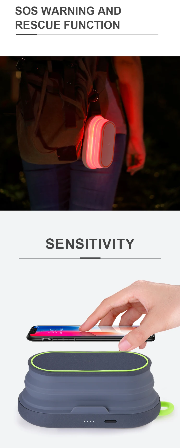 4 in 1RGB night light power bank  charger wireless  with phone holder