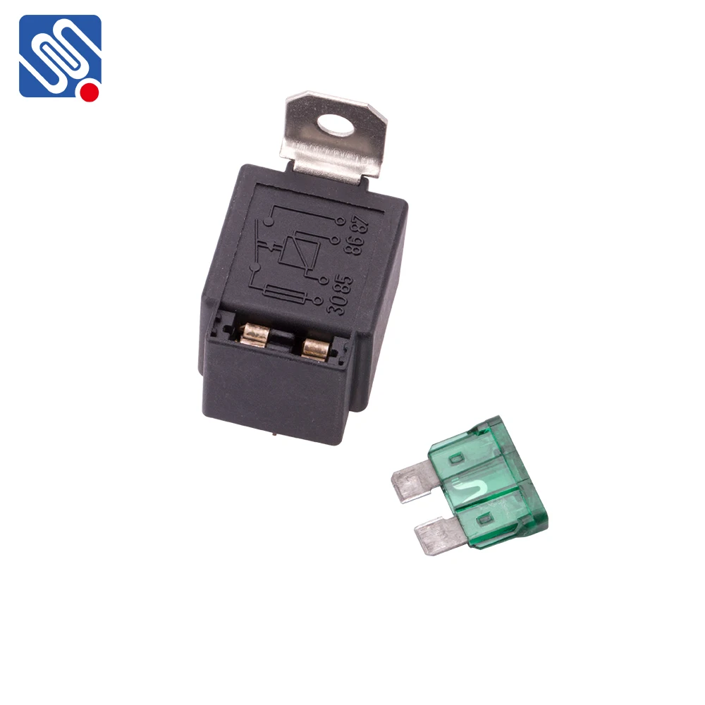 MEISHUO MAW-112-A-1 12V Auto Relay with 30a Fuse 4 Pin Metal Bracket for Car Window