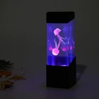 GTYJ5470 Wholesale Colorful Electronic Pet Simulation Fish Tank Changing Led Jellyfish Table Lamp