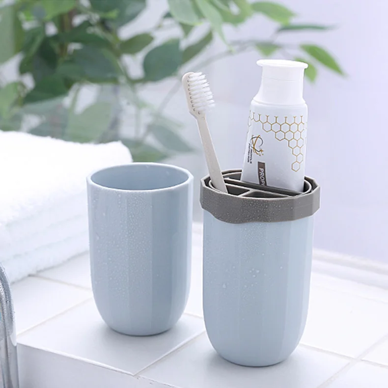 Plastic Portable Travel Non-slip Mouthwash Washing Cup Toothbrush Holder 
