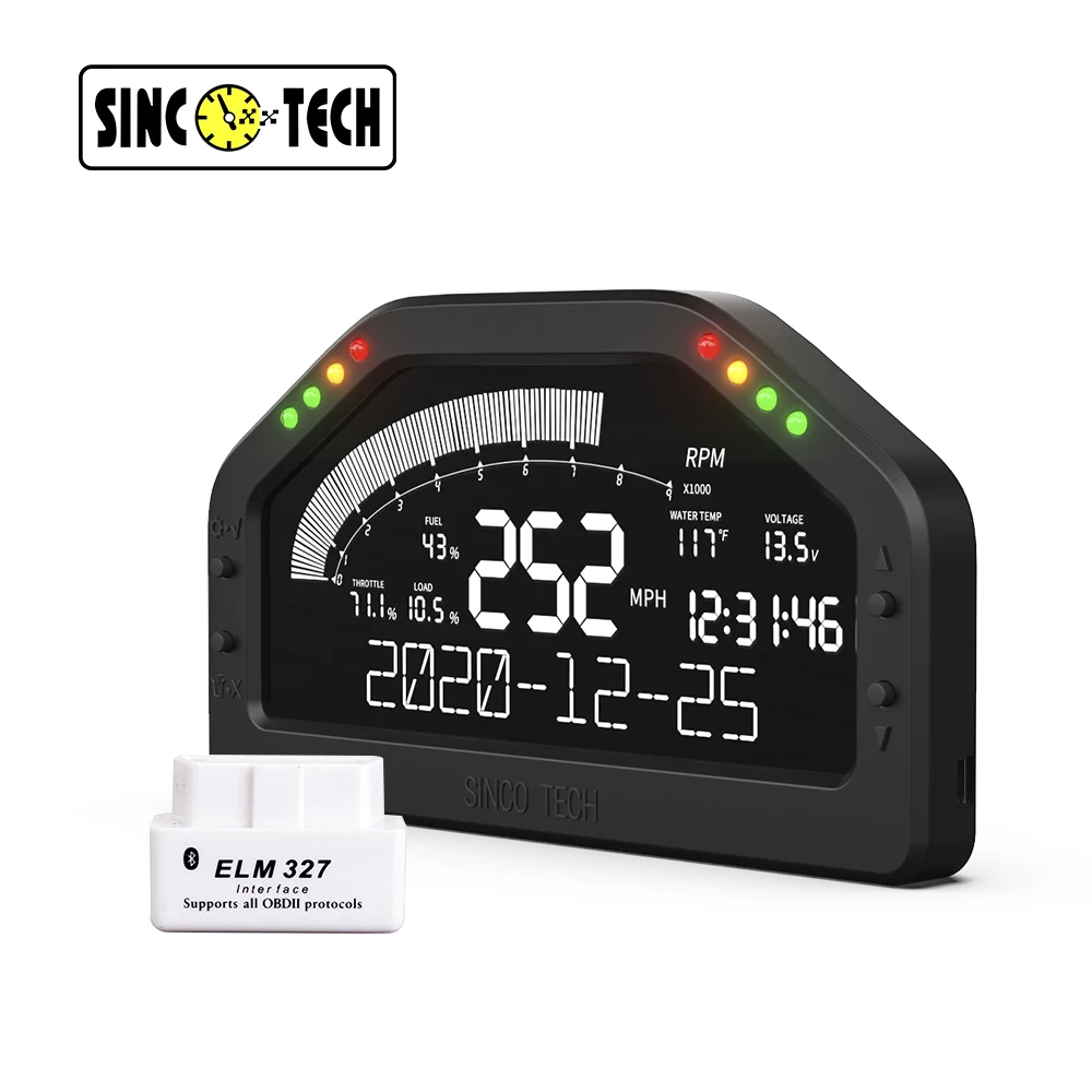 Sincotech 6.5'' Lcd Instrument Cluster Obd2 Race Dash 11in1 Car Speed
