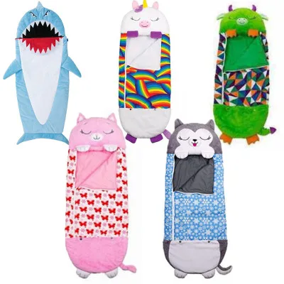 
Happy Nappers cartoon sleeping bag children nap blanket animal sleeping pillow bag 