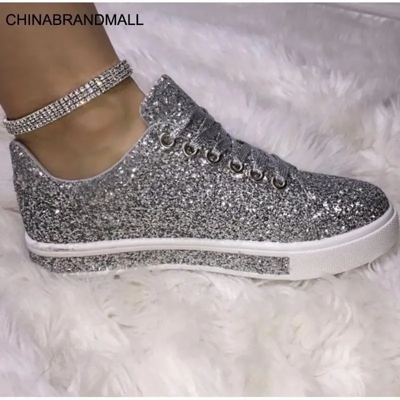 pink sequin trainers