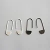 New fashion silver wire drawing jewelry personality black 925 sterling silver paperclip earrings for women