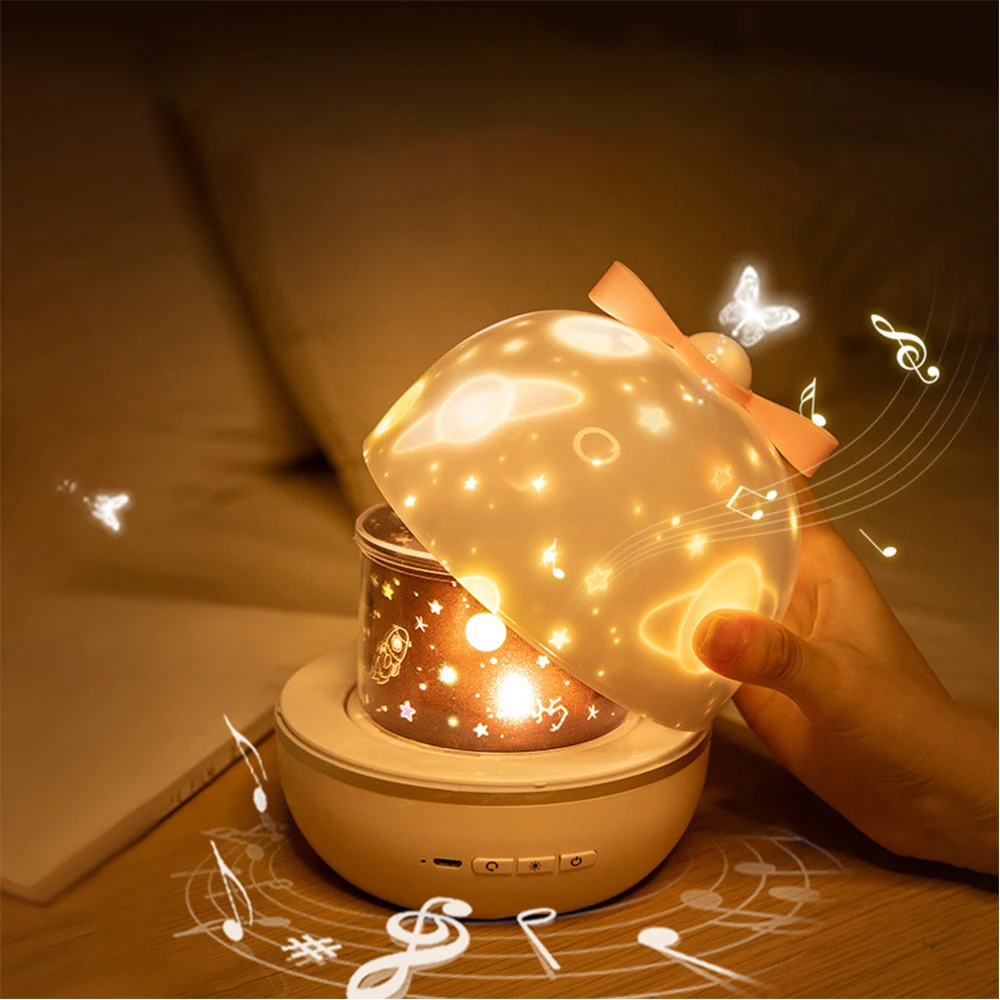 360 Degree Rotating Starry Sky Star Projector Night Light LED USB Bedroom 3 IN 1 Kids Baby Night Light Projector
