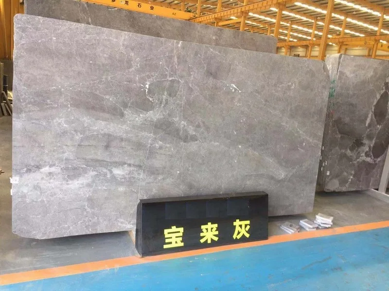 Gray White Black Vein Italy Royal Ice Grey Marble Slabs For Bathroom Wall And Flooring Tile Design , Ice Grey Marble