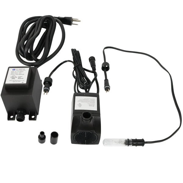 Submersible Water Pump with White LED 10W 160GPH Outdoor Aquarium Water Fountain 