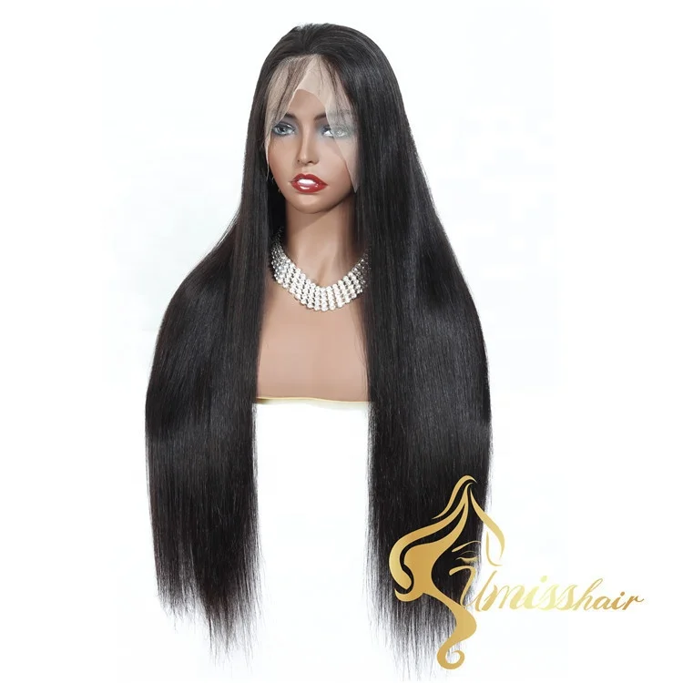 100% Human Hair Wigs For Black Women Straight Silk Full Lace Wig With Transparent Lace Wig 10A06.jpg