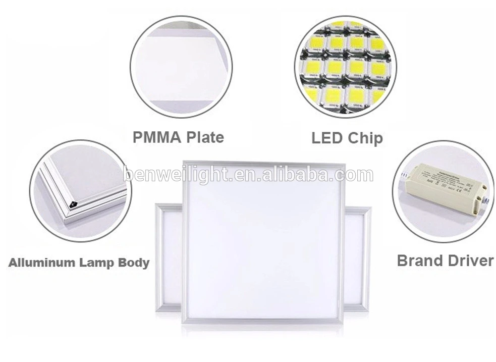 High Brightness LED Panel light Square Panel Lights Ceiling Recessed Lamps AC85-265V With Adapter